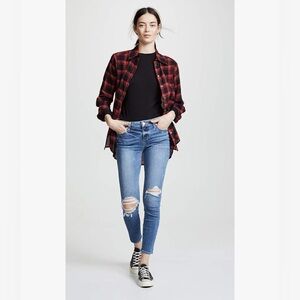 Paige Verdugo crop jeans, size 25, distressed at knees, like new